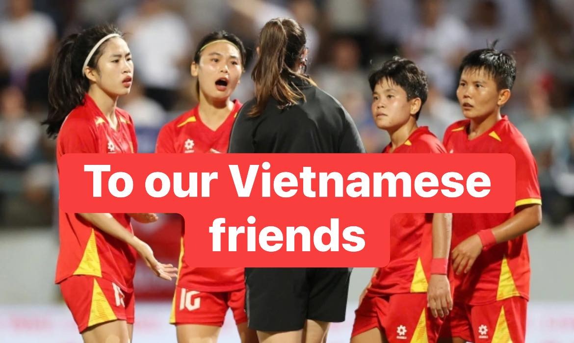 AFC xác nhận sai lầm của trọng tài tại chung kết SEA Games: Người hâm mộ Philippines gửi lời xin lỗi đến đội tuyển nữ Việt Nam 7 Philippines gửi lời xin lỗi đến đội tuyển nữ Việt Nam